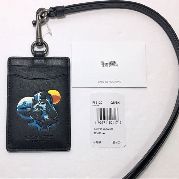 Coach Star Wars Vader Lanyard ID Holder Case NWT - Picture 6 of 7
